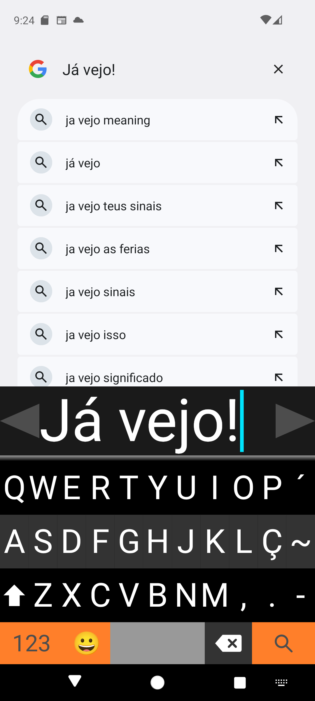 Ecrã de escrita do teclado Viskey com texto de pré-visualização grande e teclas de alto contraste